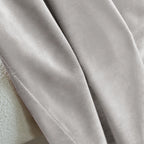Light Gray Velvet Curtains Fabric Details