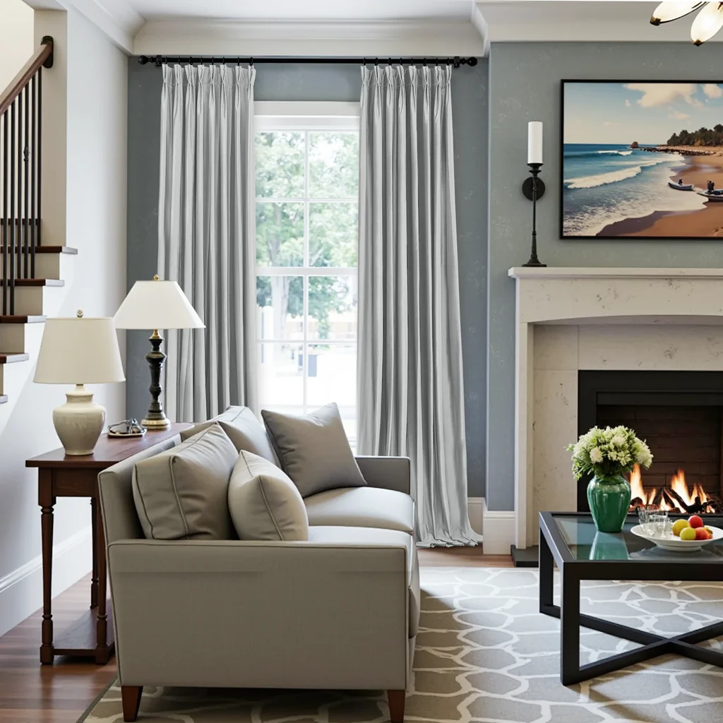 Silver Gray Velvet Curtains Showcase