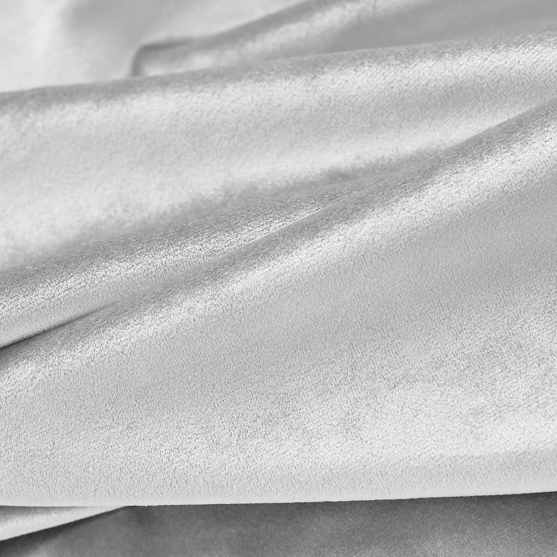 Silver Gray Velvet Curtains Fabric Details