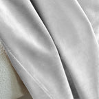 Silver Gray Velvet Curtains Fabric Details