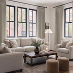 Lacey Herringbone Texture Linen Blend Curtains