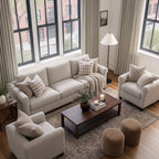 Lacey Herringbone Texture Linen Blend Curtains