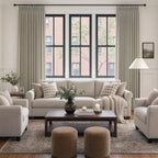 Lacey Herringbone Texture Linen Blend Curtains