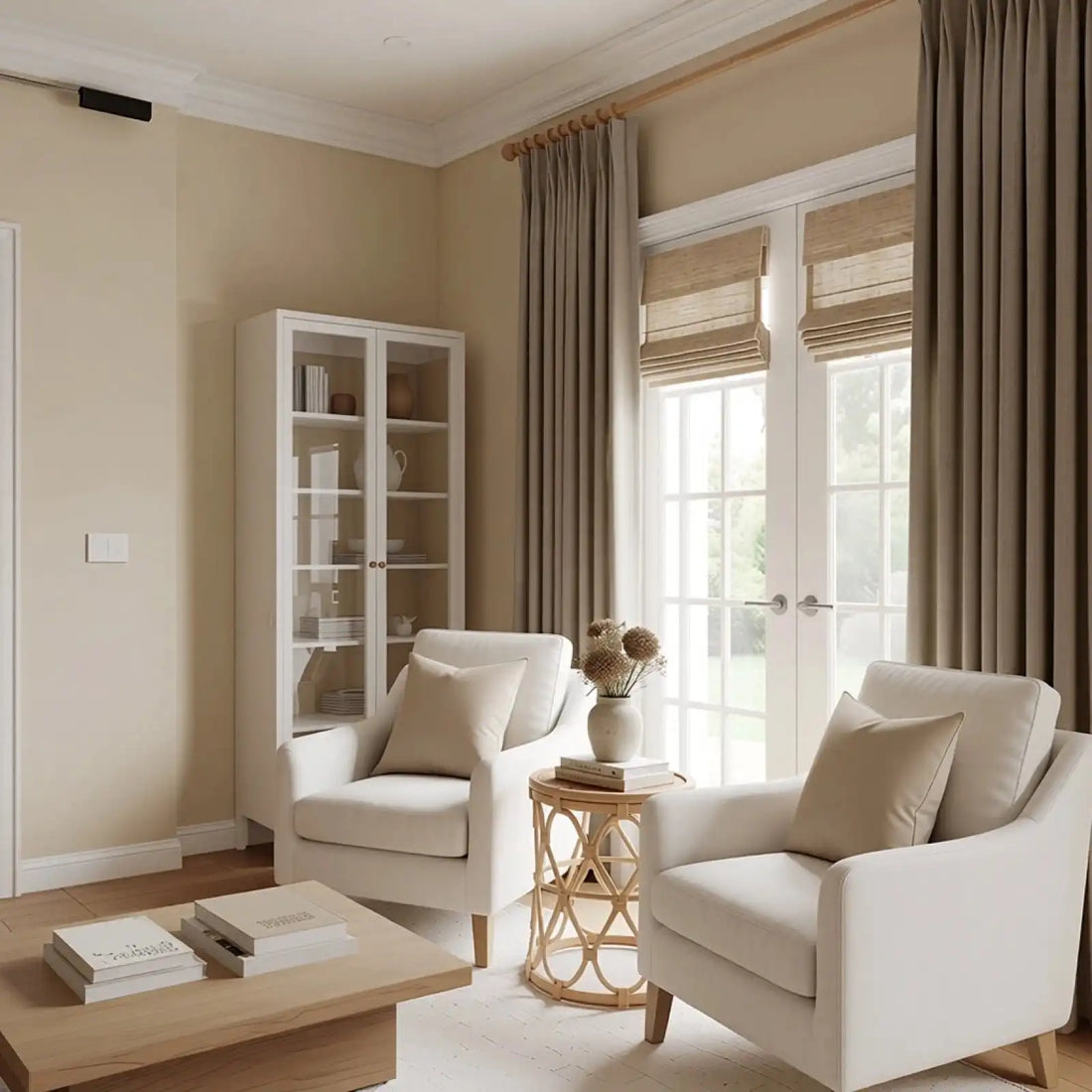 Lacey Herringbone Texture Linen Blend Curtains