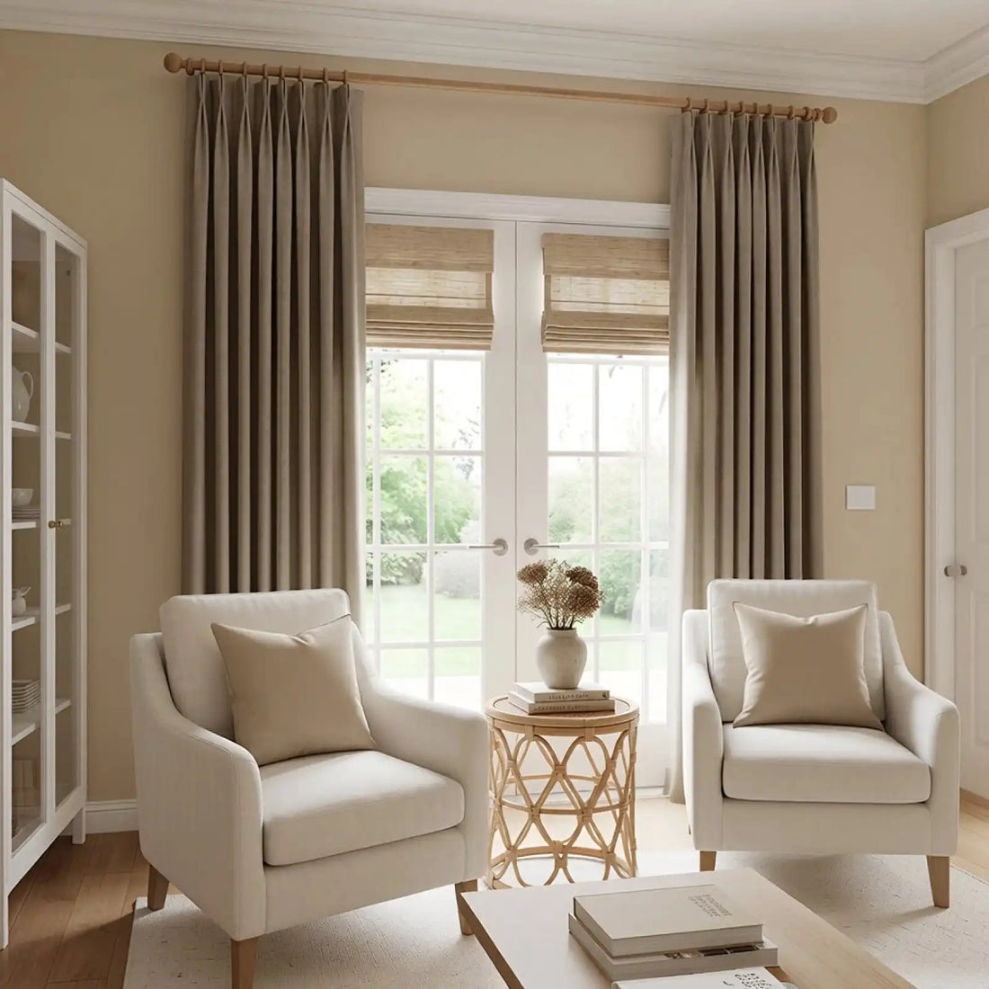 Lacey Herringbone Texture Linen Blend Curtains