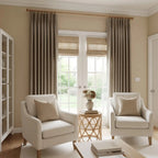 Lacey Herringbone Texture Linen Blend Curtains