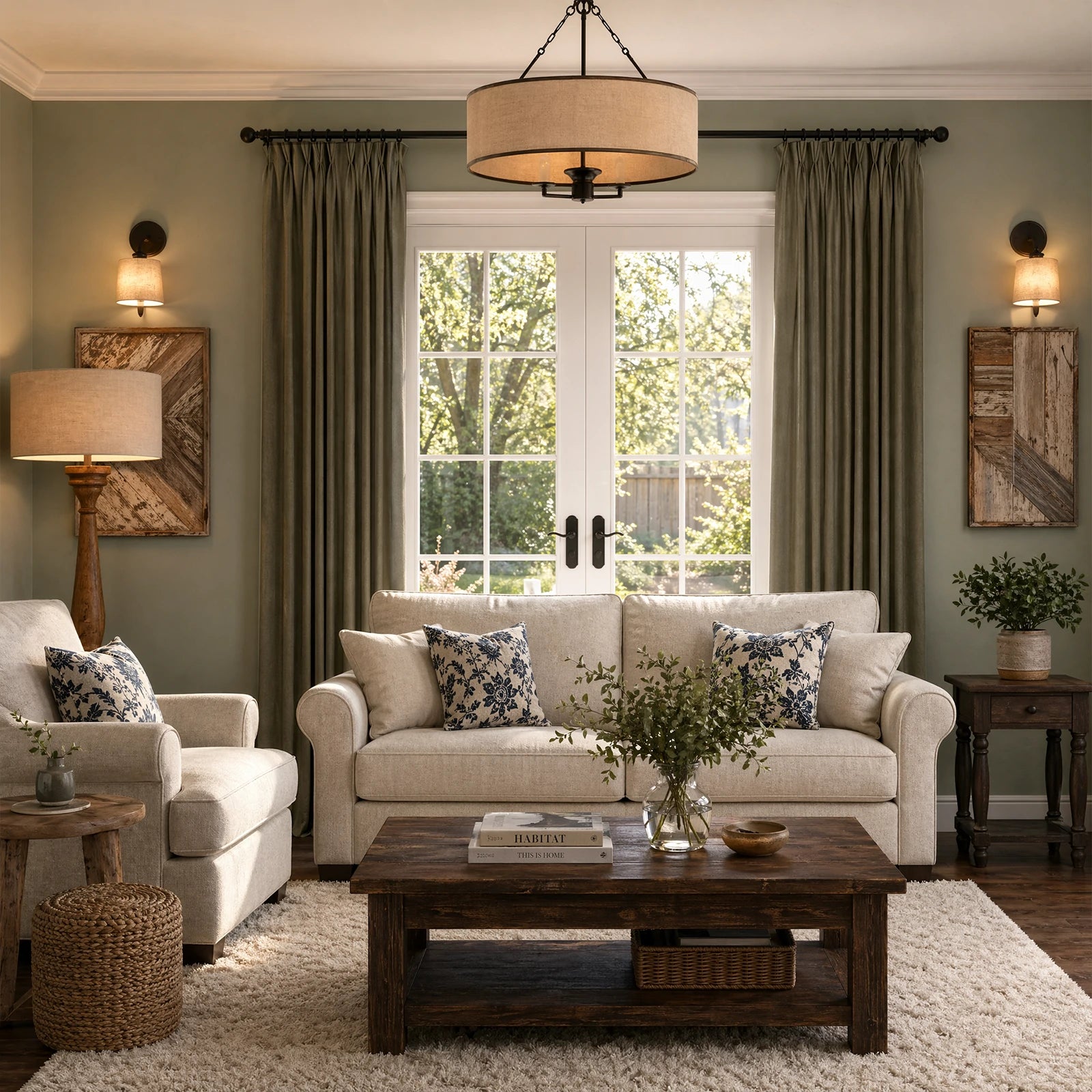 Lacey Herringbone Texture Linen Blend Curtains