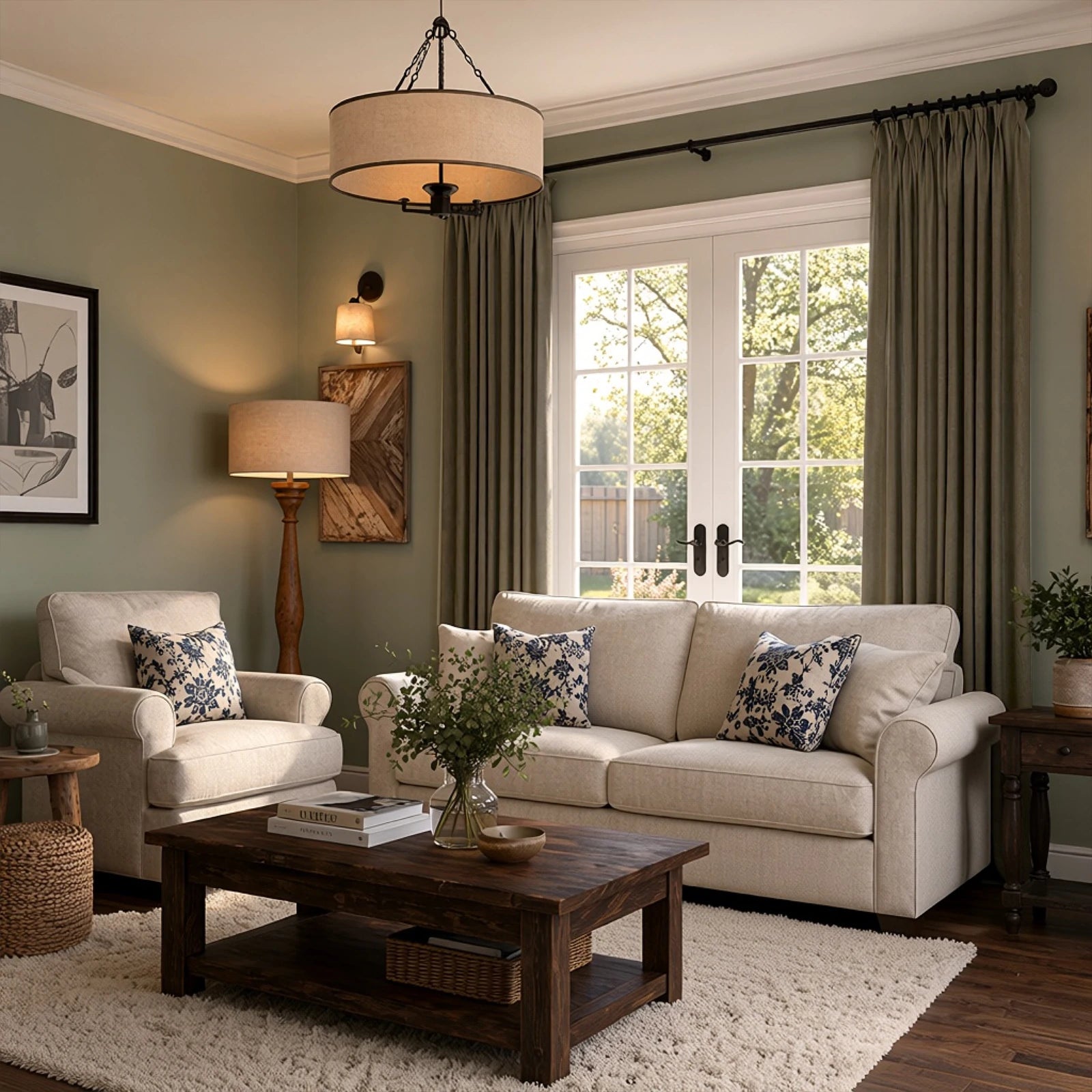 Lacey Herringbone Texture Linen Blend Curtains