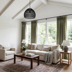 Lacey Herringbone Texture Linen Blend Curtains