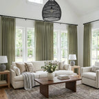 Lacey Herringbone Texture Linen Blend Curtains