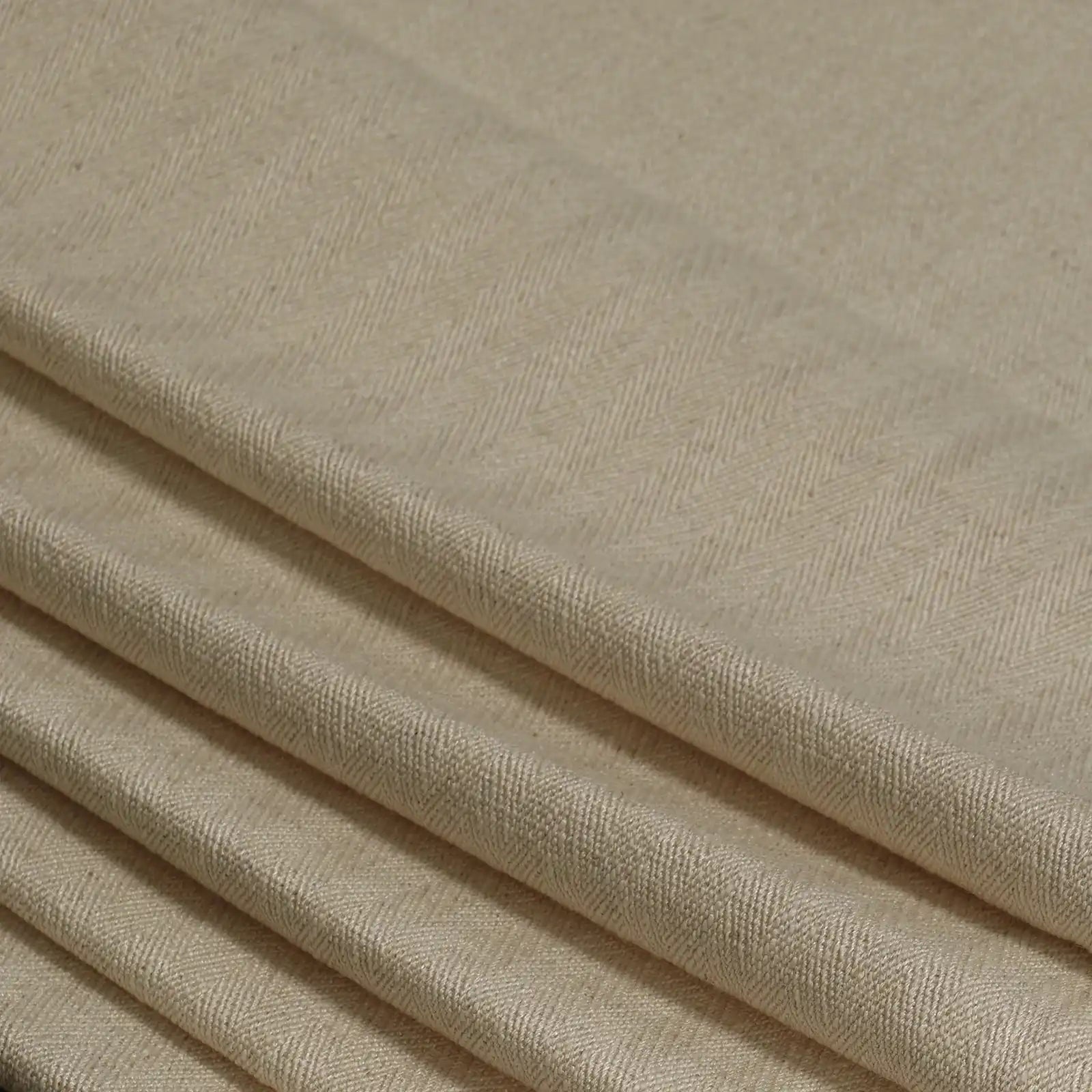 Lacey Herringbone Texture Linen Blend Curtains