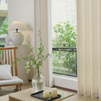 Lacey Herringbone Texture Linen Blend Curtains