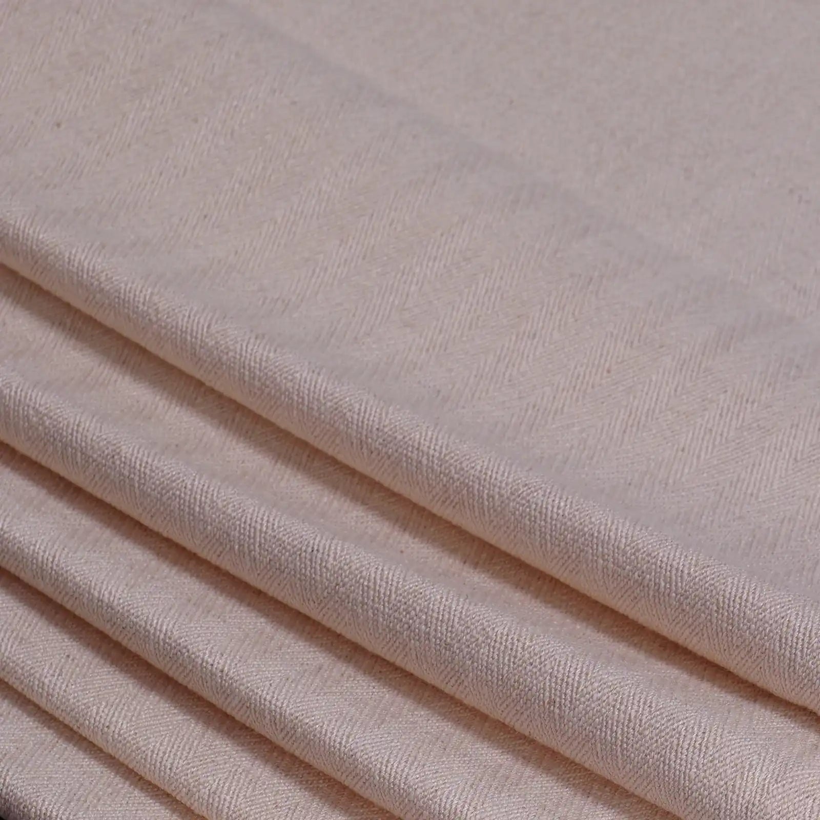 Lacey Herringbone Texture Linen Blend Curtains