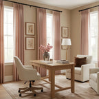 Lacey Herringbone Texture Linen Blend Curtains