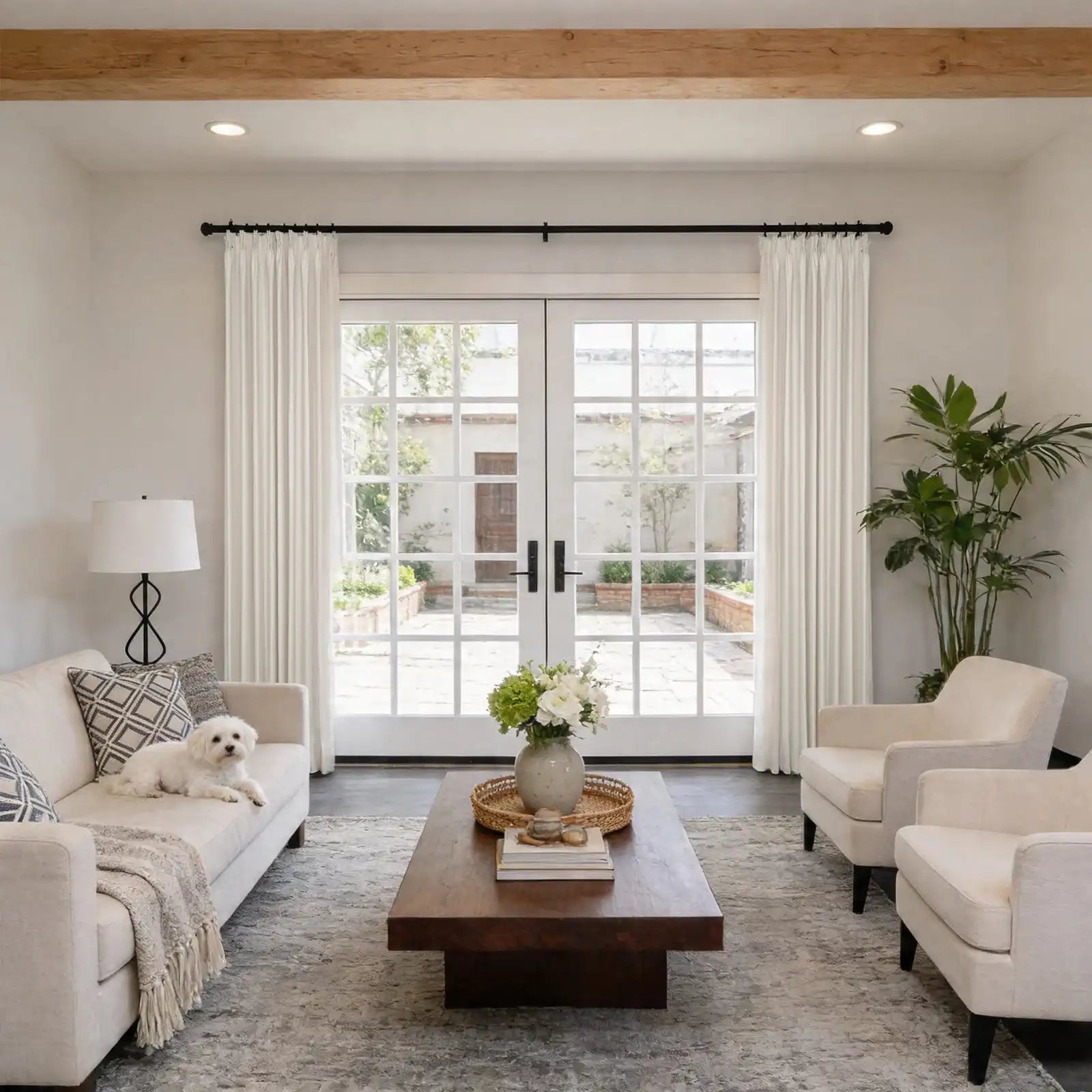 Lacey Herringbone Texture Linen Blend Curtains