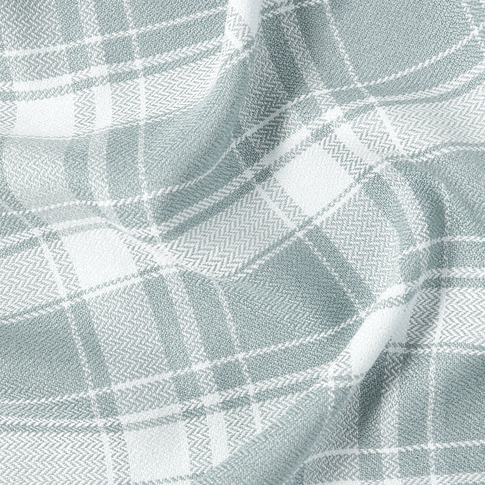 Linda Linen Plaid Striped Curtains
