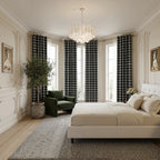 Linda Linen Plaid Striped Curtains