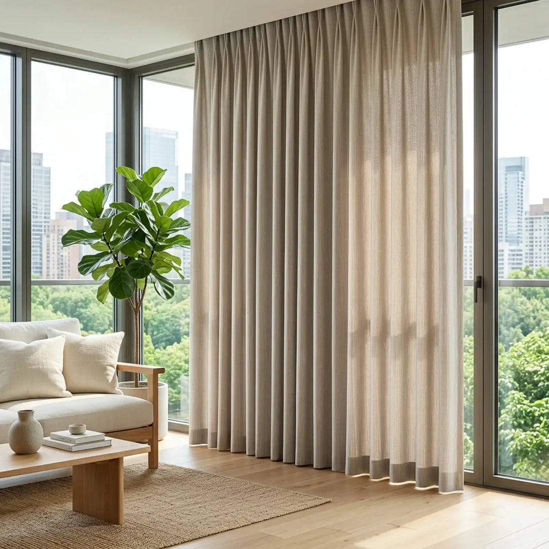 Lucas Cotton Look Blend Curtains