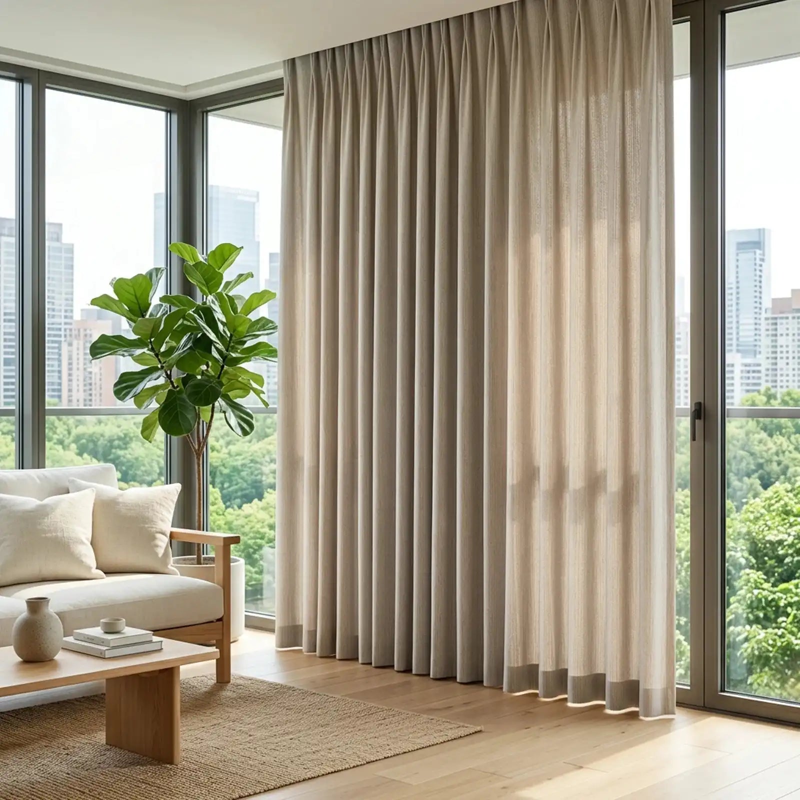 Lucas Cotton Look Blend Curtains