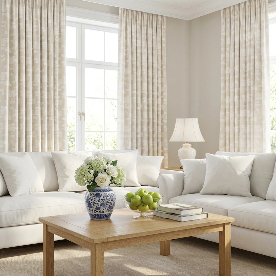 Luke Jacquard Textured Curtains