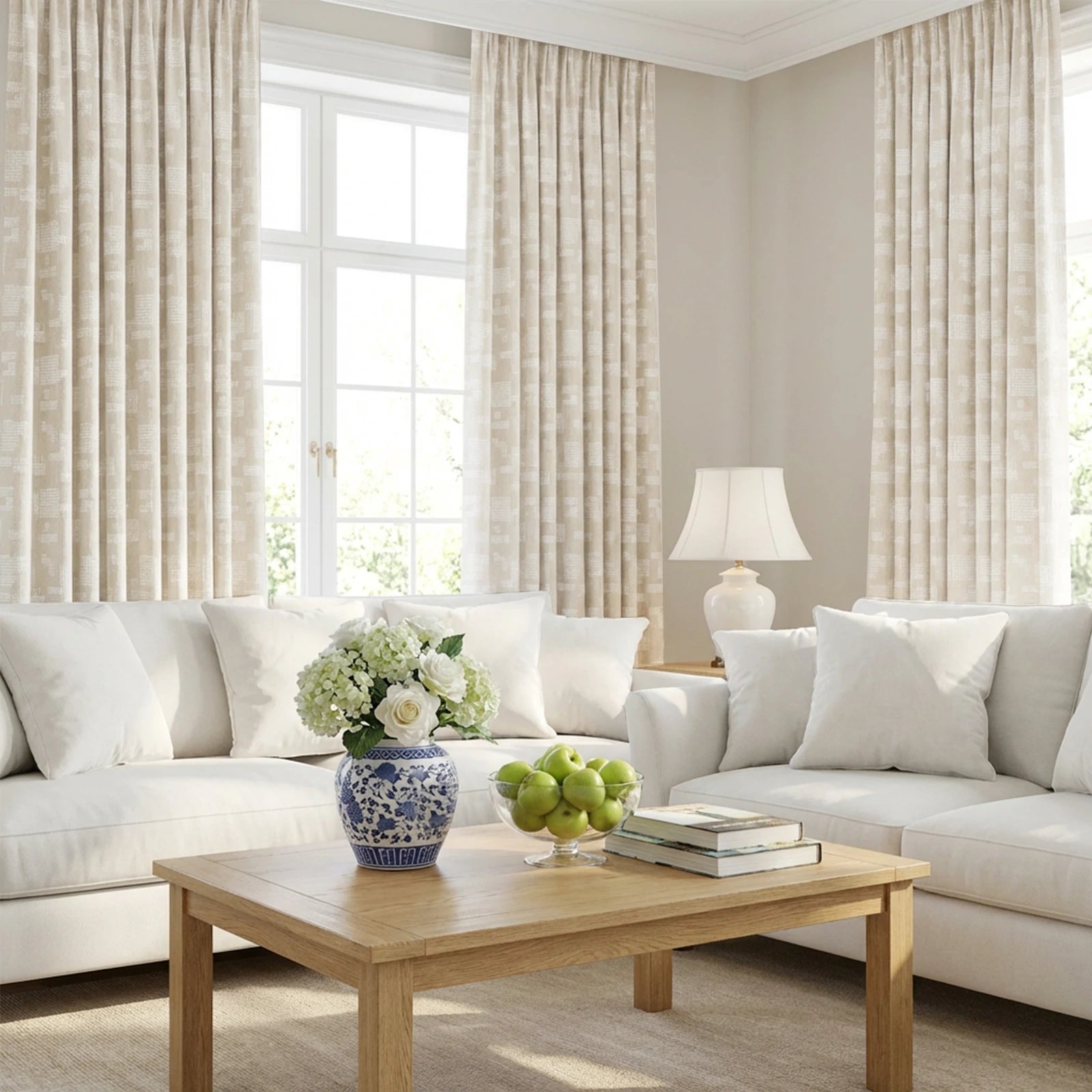 Luke Jacquard Textured Curtains