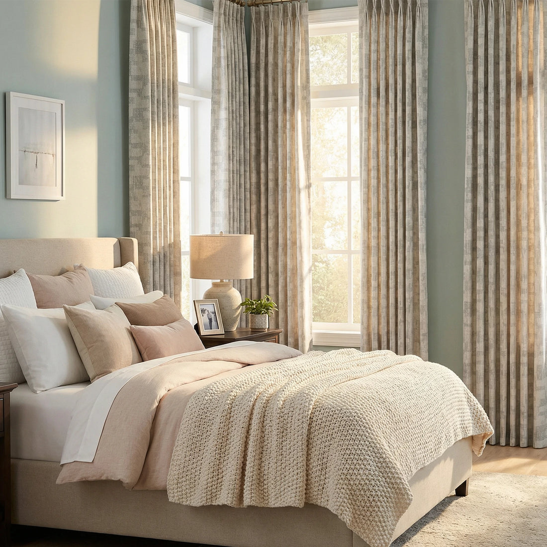 Luke Jacquard Textured Curtains