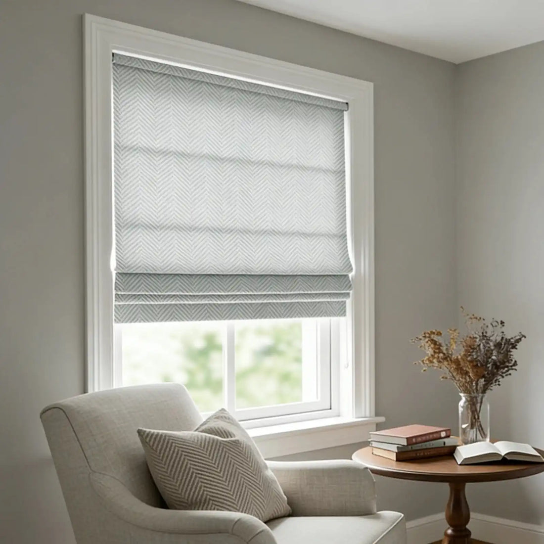 Mason Chevron Pattern Roman Shades