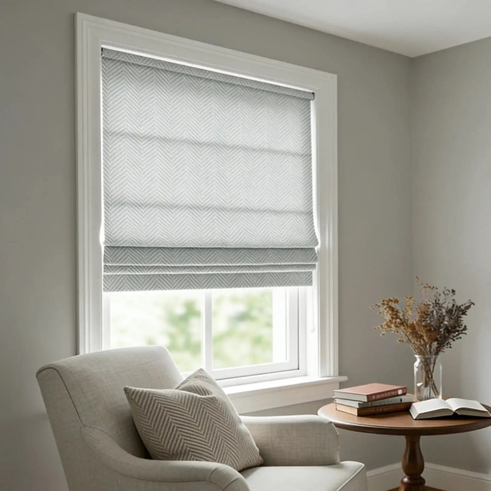 Mason Chevron Pattern Roman Shades