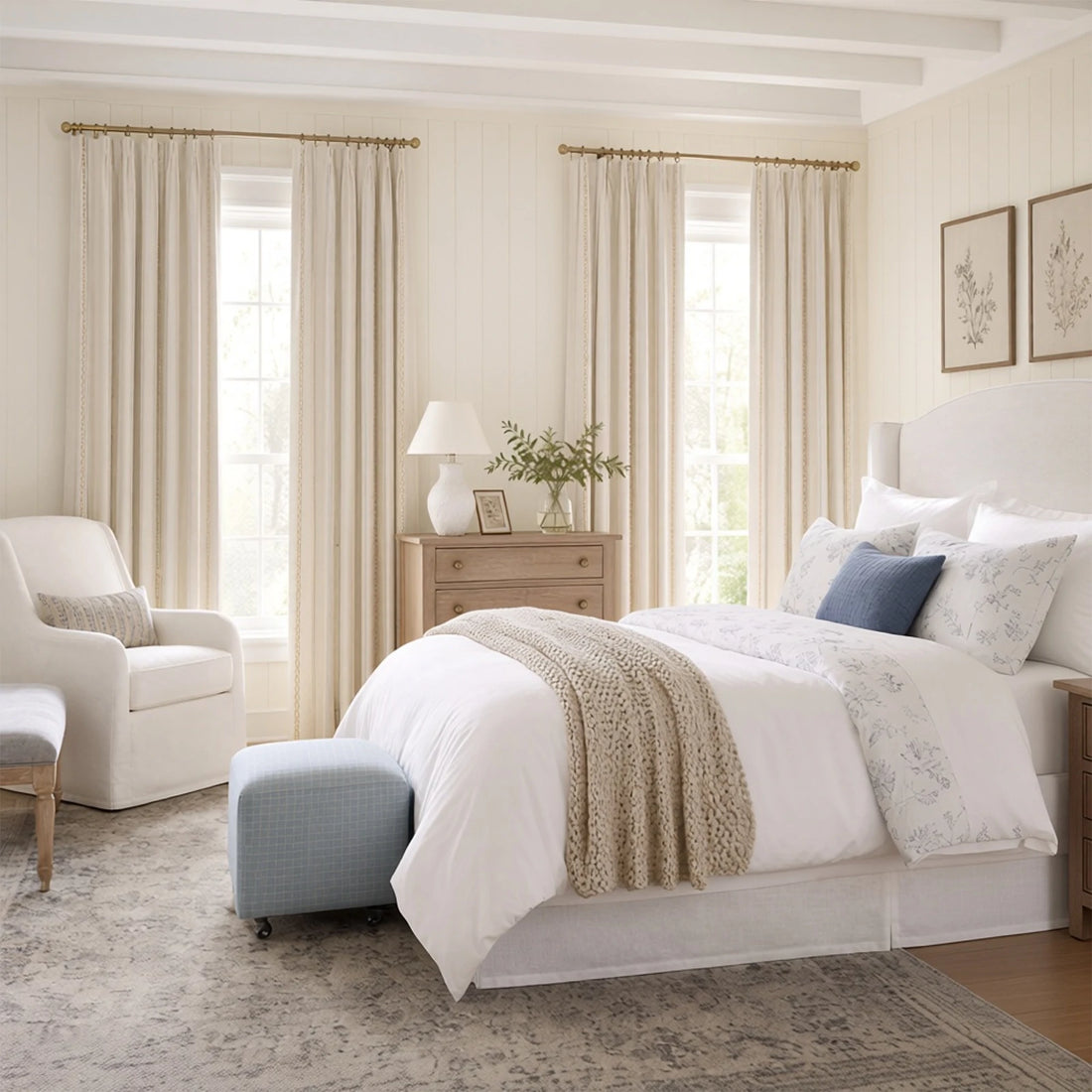 Ocean Woven Stripes Curtains