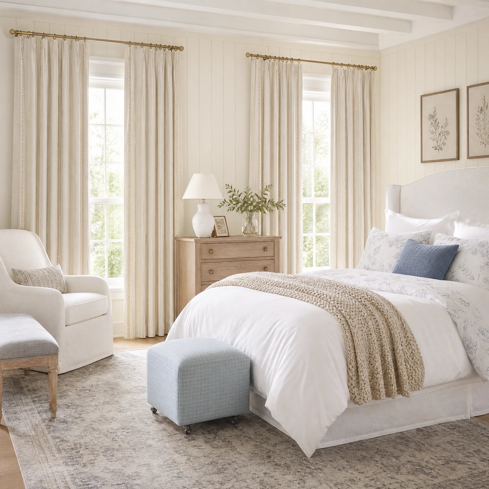 Ocean Woven Stripes Curtains