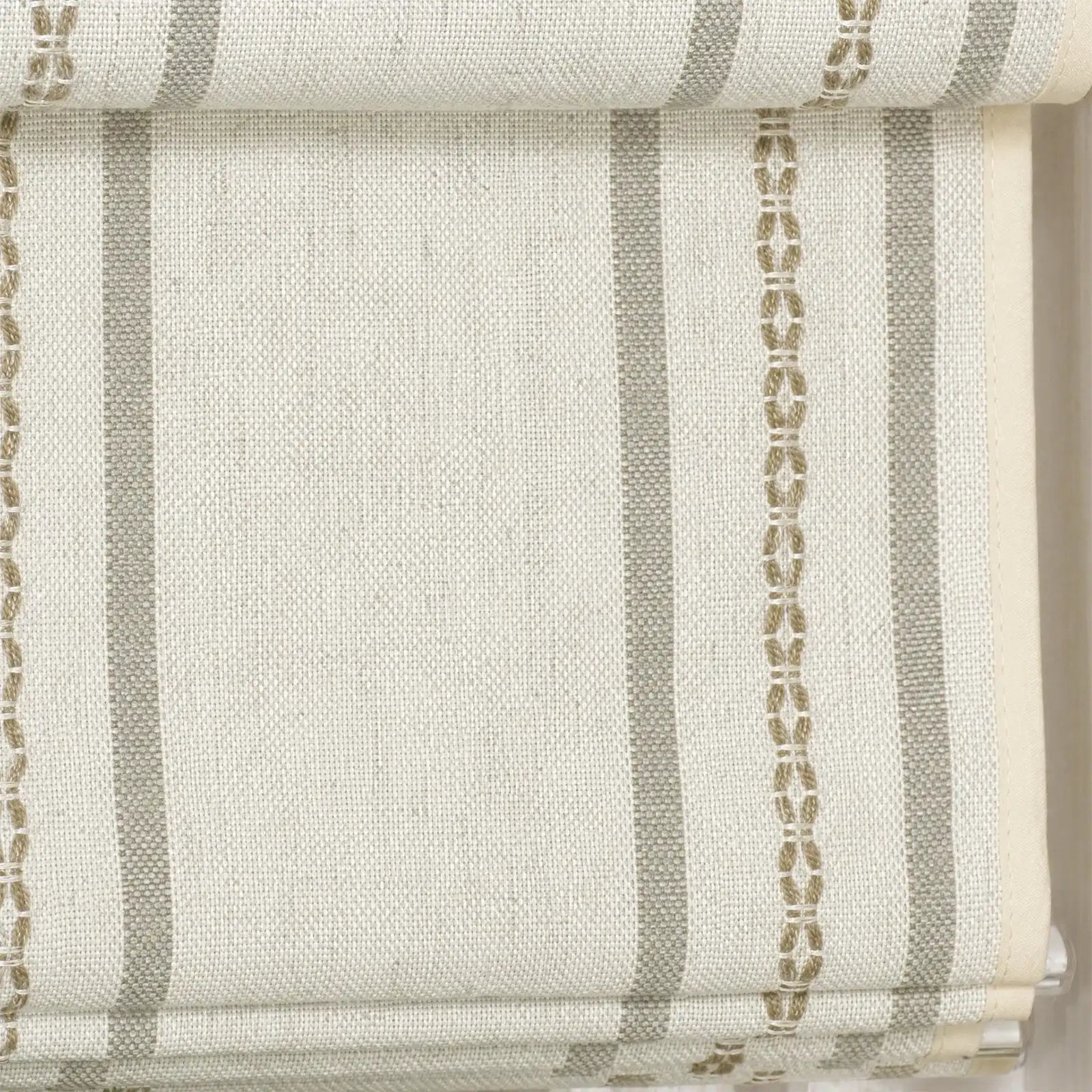Ocean Woven Stripes Roman Shades