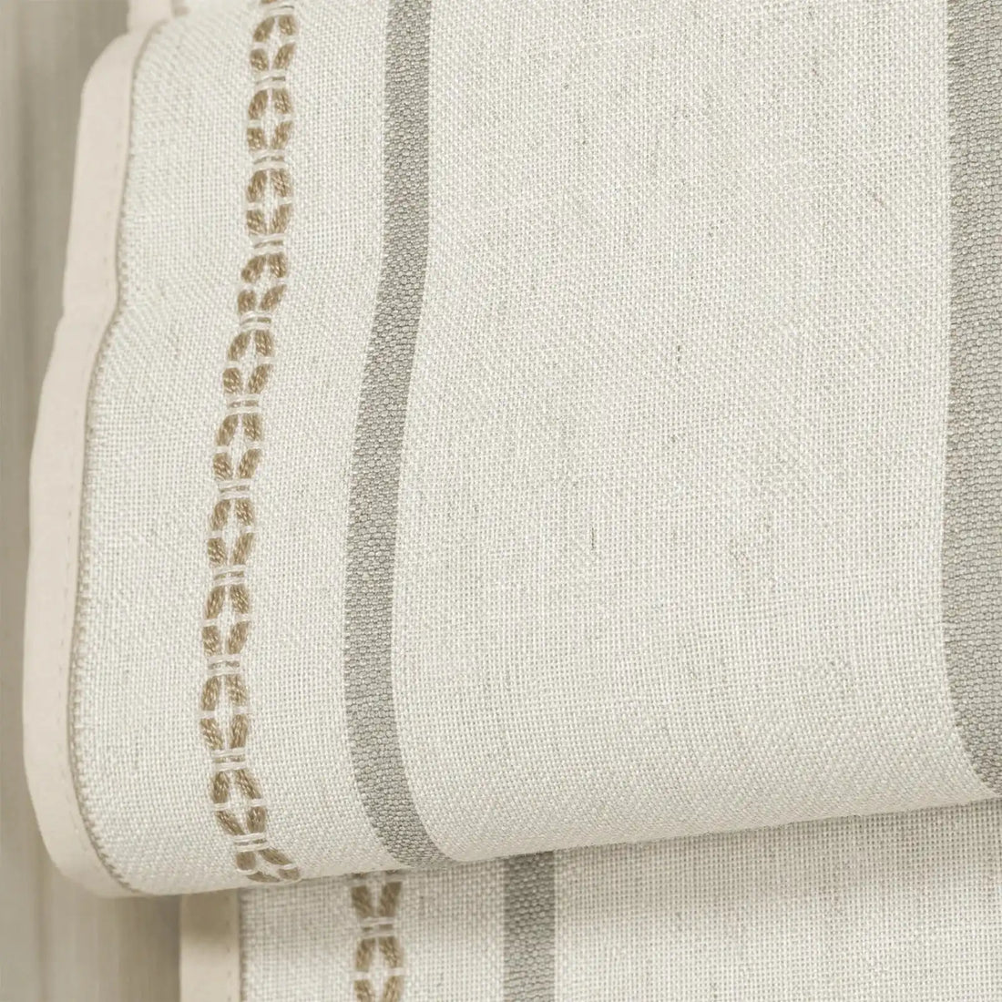 Ocean Woven Stripes Roman Shades