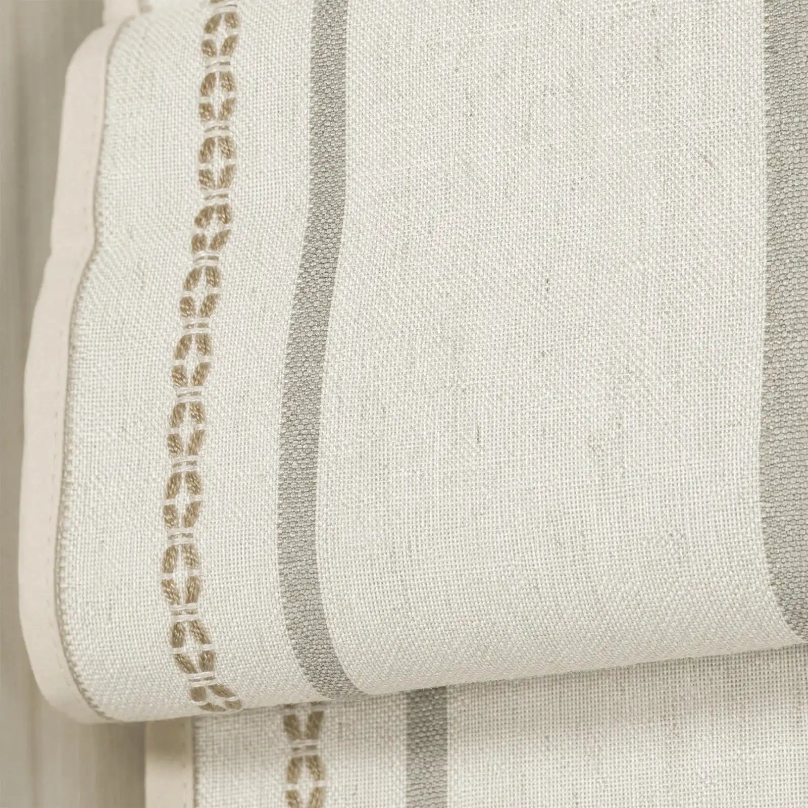 Ocean Woven Stripes Roman Shades