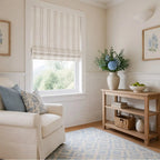 Ocean Woven Stripes Roman Shades