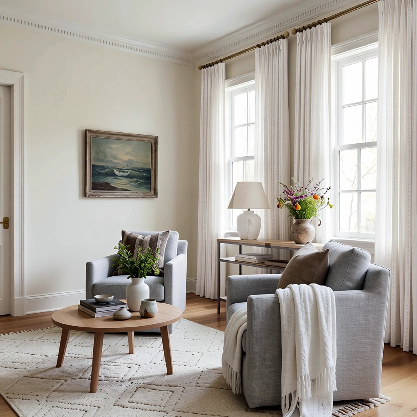 Ocean Woven Stripes Curtains
