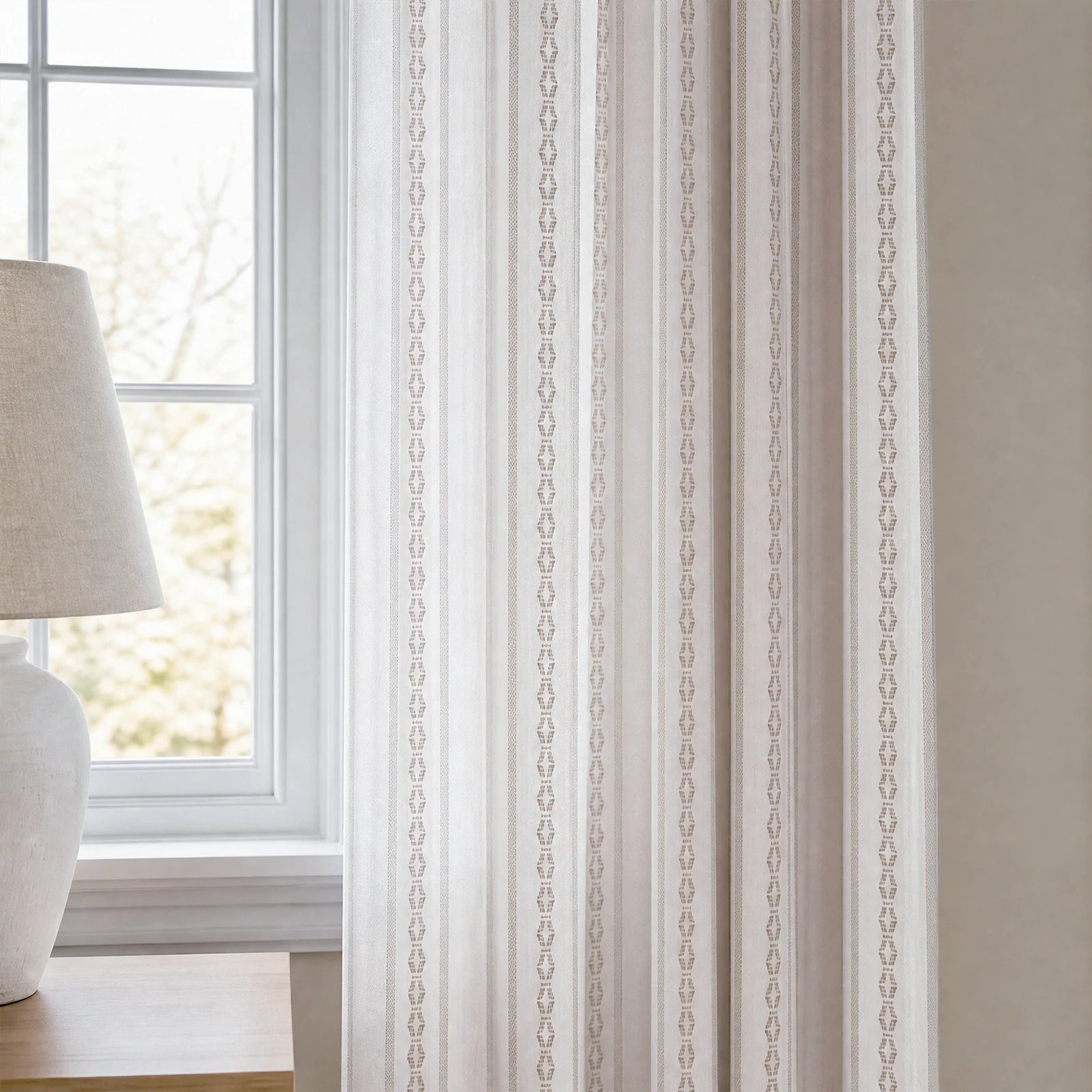 Ocean Woven Stripes Curtains