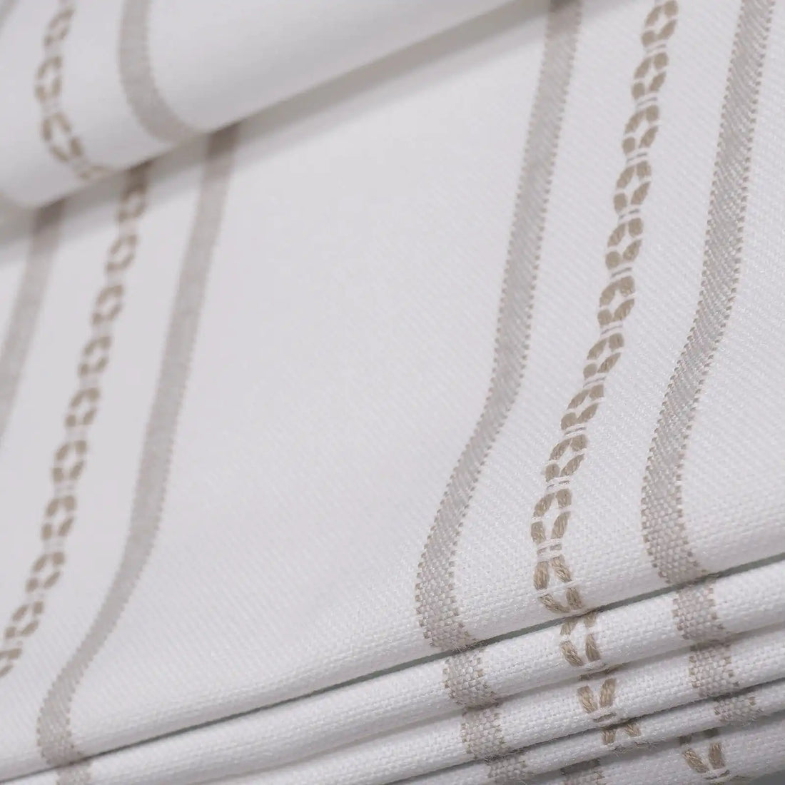Ocean-Brown Stripes on White