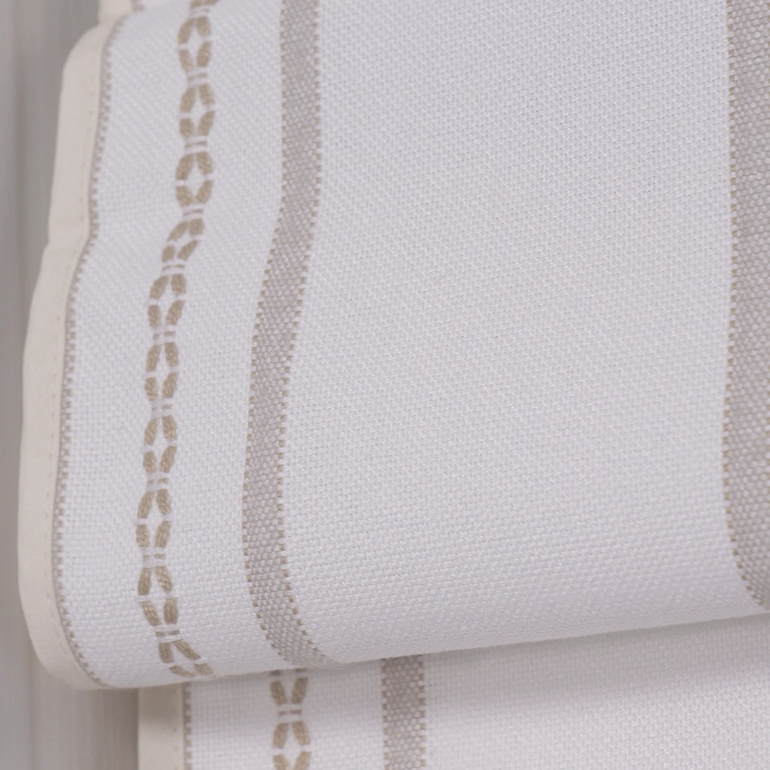 Ocean-Brown Stripes on White