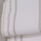 Ocean-Brown Stripes on White