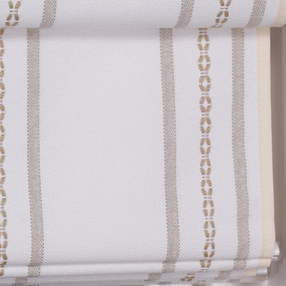 Ocean-Brown Stripes on White