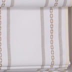 Ocean-Brown Stripes on White