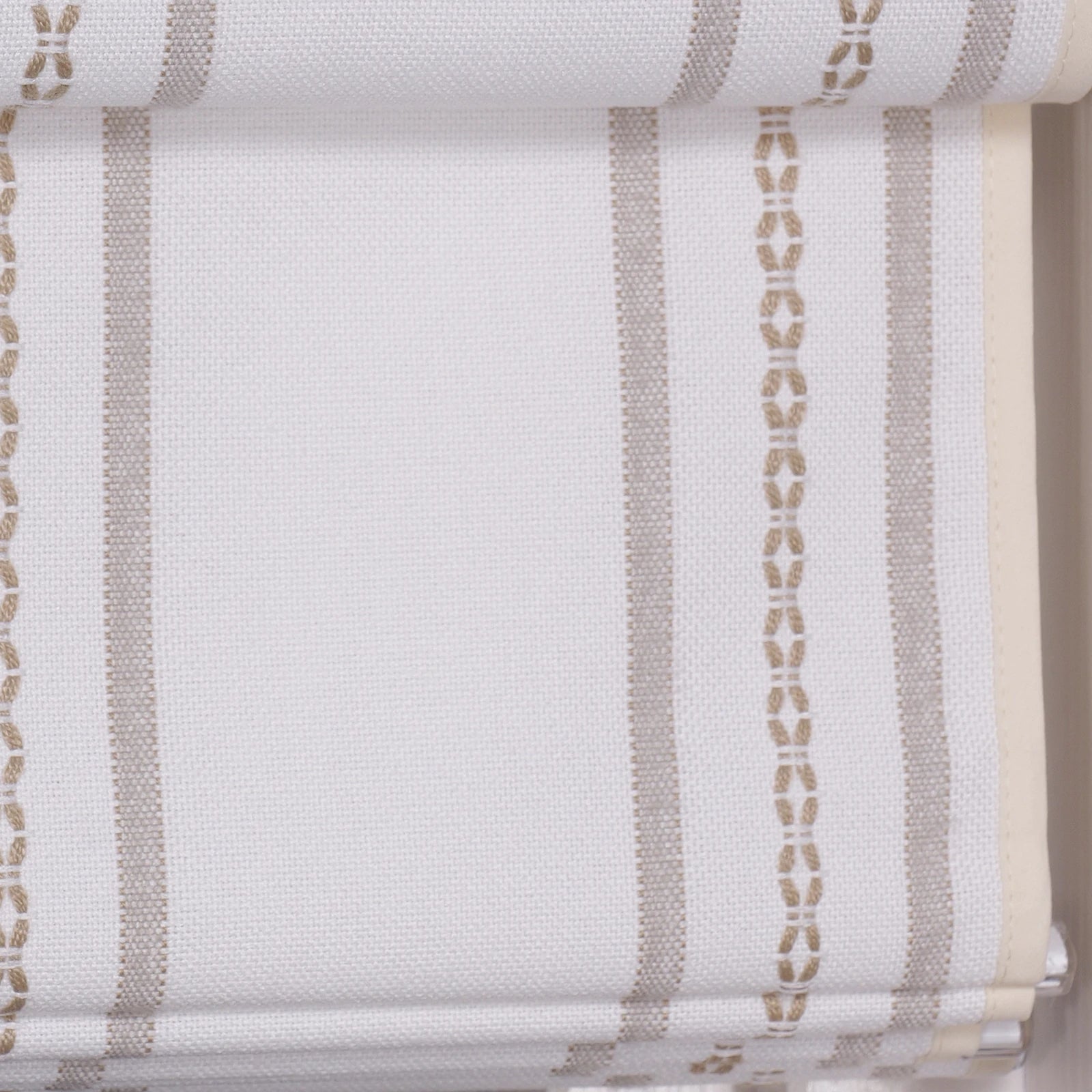 Ocean-Brown Stripes on White