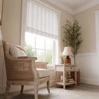 Ocean-Brown Stripes on White