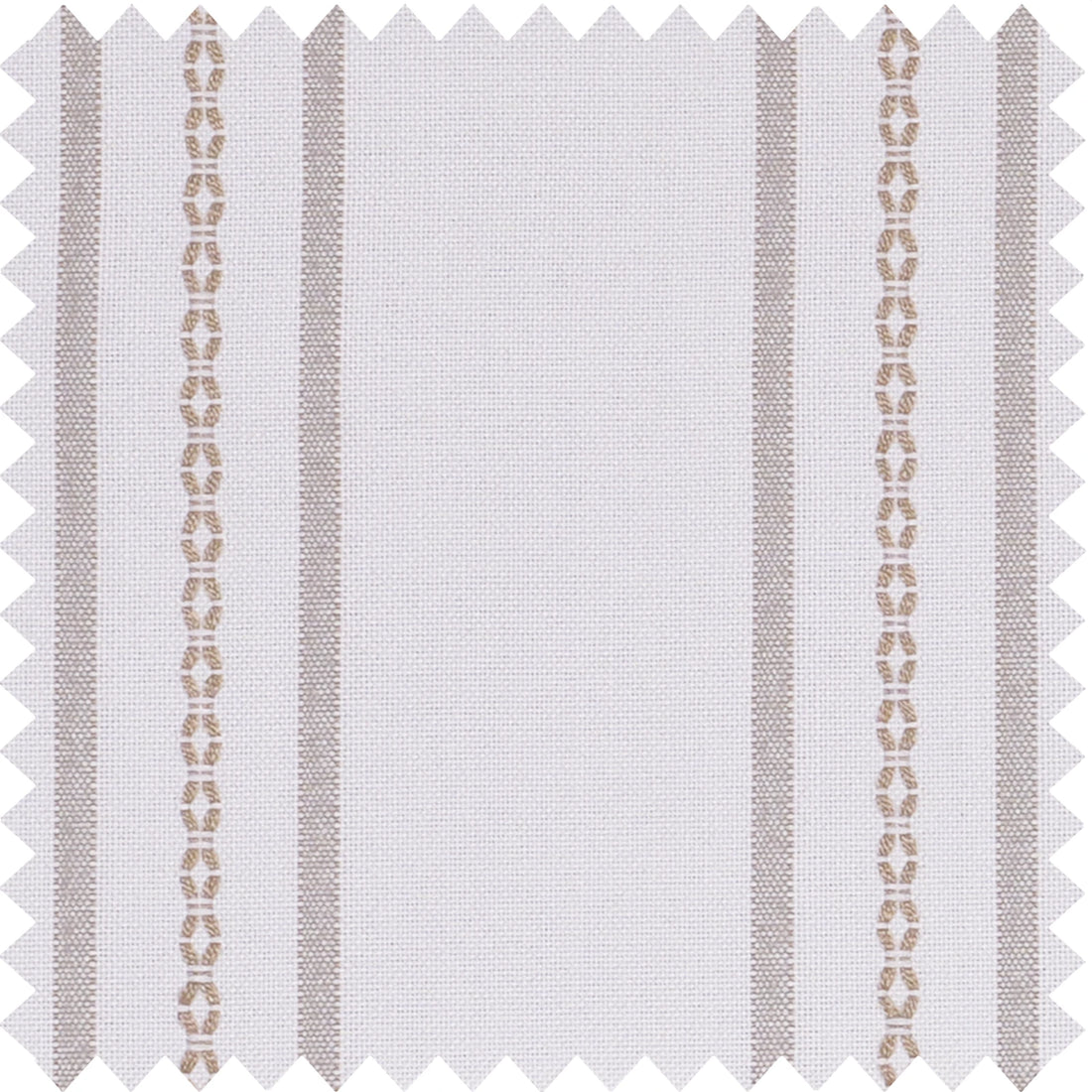 Ocean-Brown Stripes on White