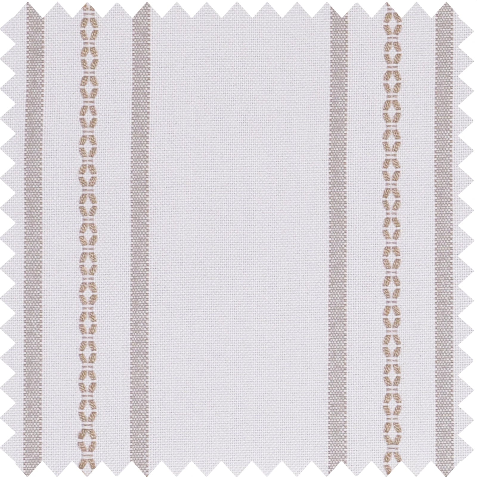 Ocean-Brown Stripes on White