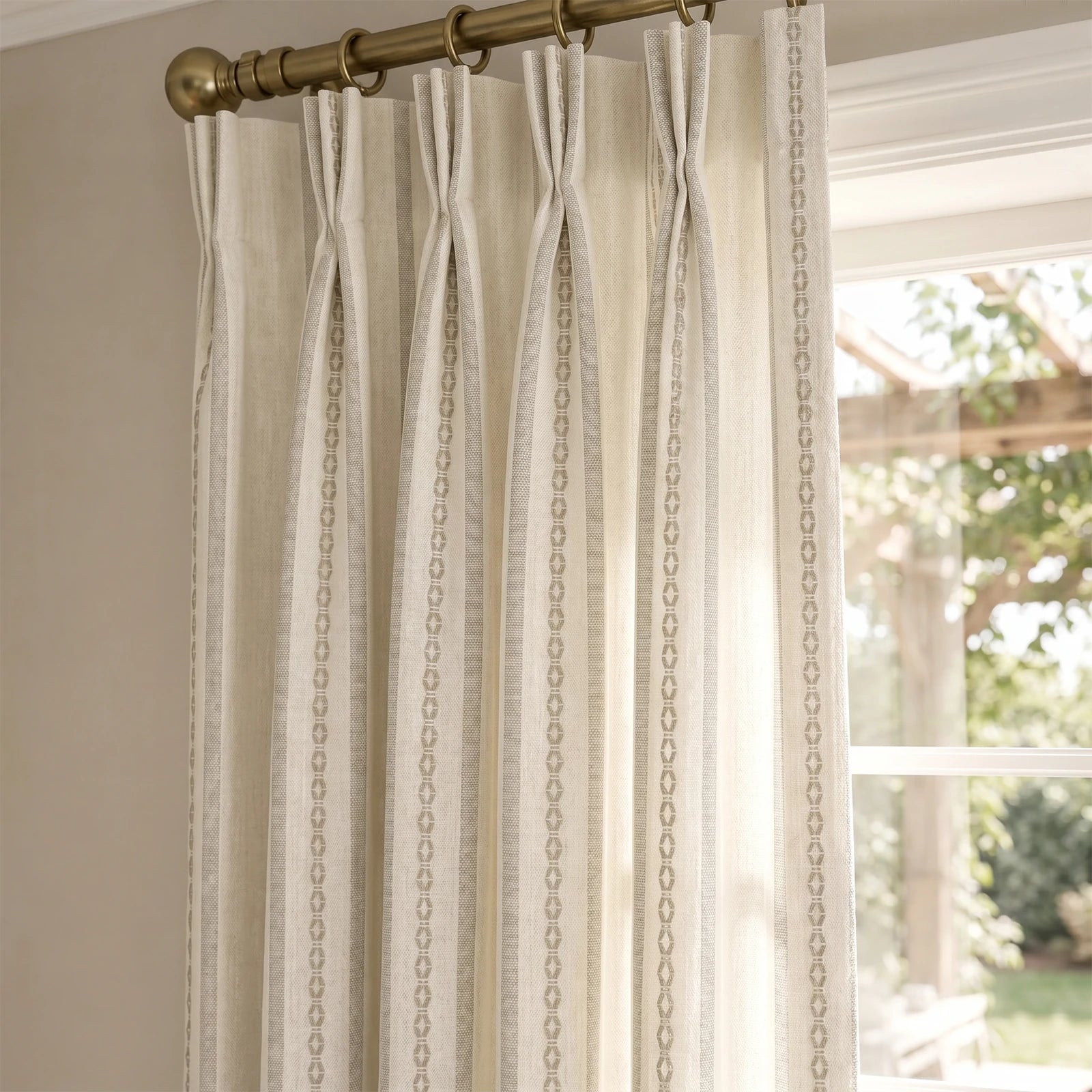 Ocean Woven Stripes Curtains