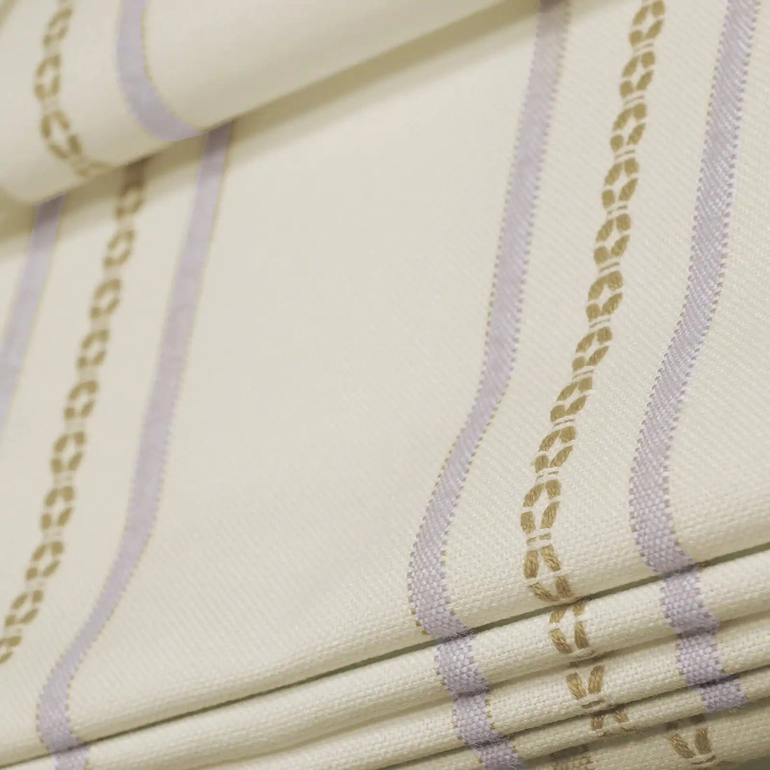 Ocean Woven Stripes Roman Shades