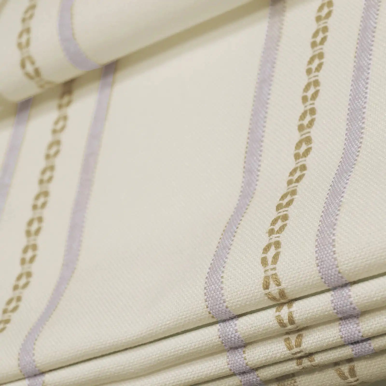 Ocean Woven Stripes Roman Shades