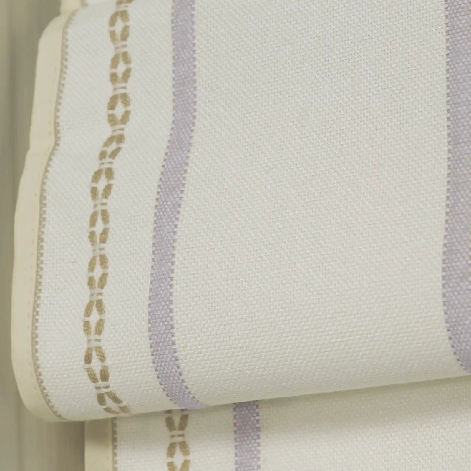 Ocean Woven Stripes Roman Shades