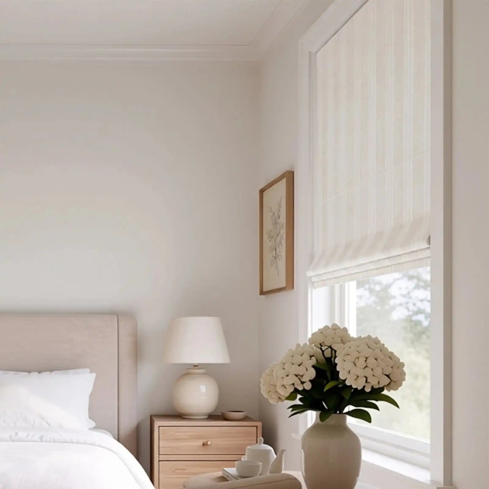 Ocean Woven Stripes Roman Shades